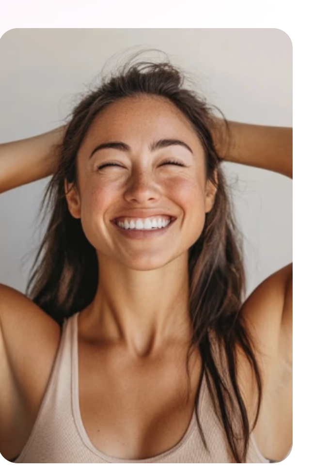 Elle a gagné : le sourire de la victoire